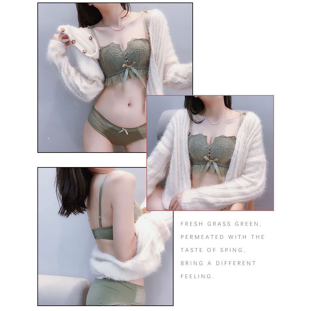 Áo Ngực Nữ ❤️FREESHIP❤️ Áo Lót Nữ Ren điệu đà phối dây rút nơ sexy quyến rũ mã AL28 | BigBuy360 - bigbuy360.vn