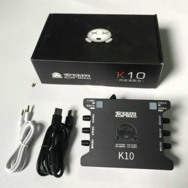 Sound card XOX K10 tặng dây kết nối lấy nhạc