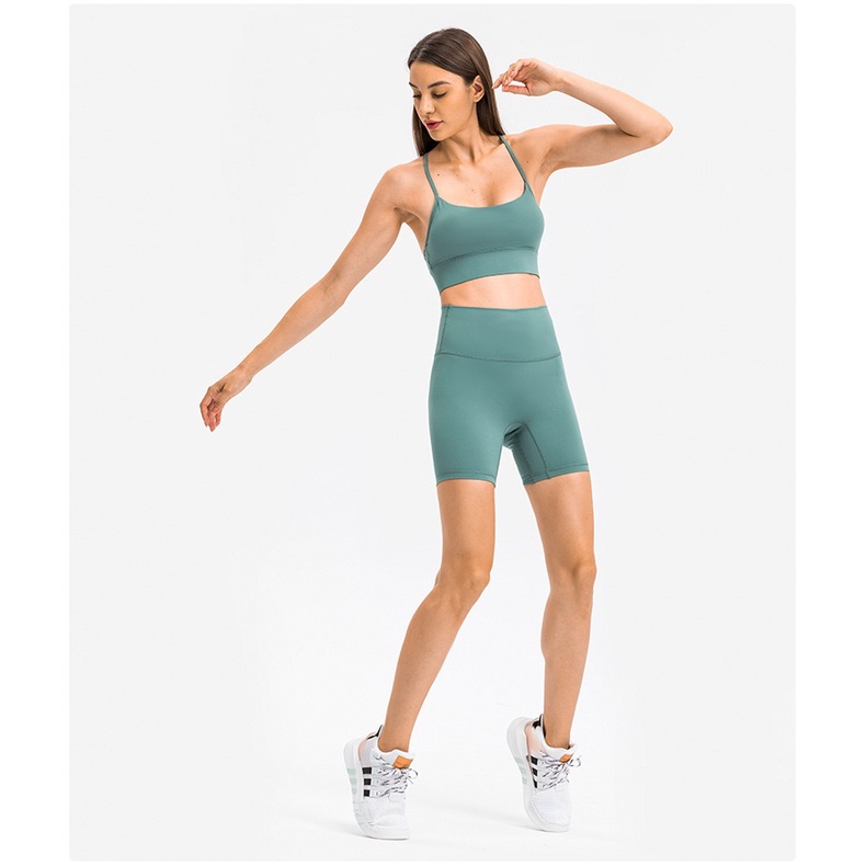 Set áo ngực + quần short tập thể thao thời trang dành cho nữ