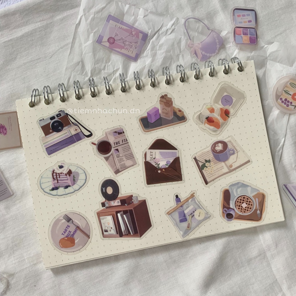SET 20 STICKER LITTLE THINGS decor bullet journal (ảnh thật)- sticker PET -  Tiệm nhà Chun