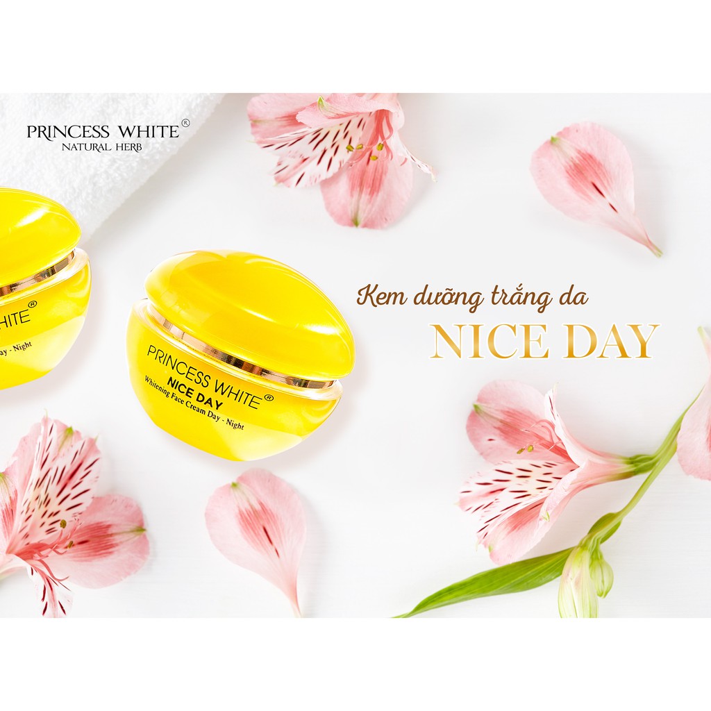 Kem Dưỡng Trắng Da Mặt Chuyên Sâu NICE DAY (Hàng Chính Hãng PRINCESS WHITE)