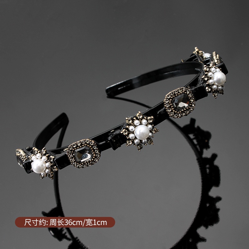 Băng Đô Dây Bện Đính Ngọc Trai Thời Trang Cho Nữ