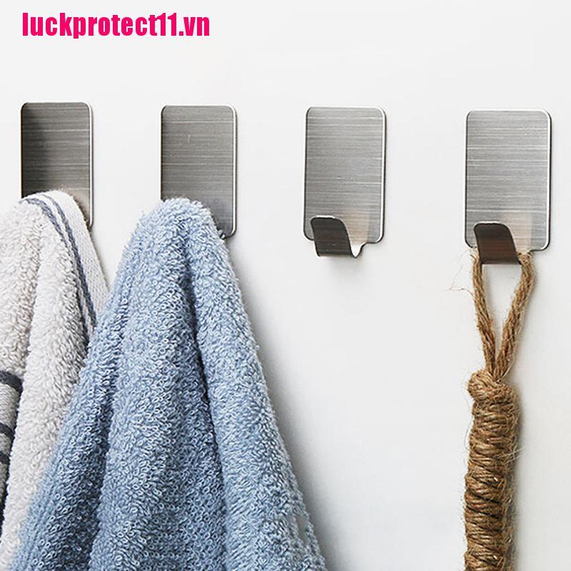 Bộ 6 Móc Treo Tường Hình Vuông Bằng Thép Không Gỉ