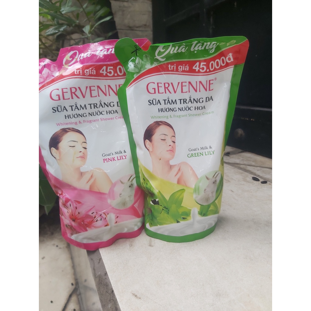 Sữa tắm trắng da Gervenne TÚI 380G