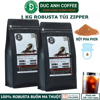 1kg Cà Phê Robusta Rang Mộc Nguyên Chất  DUC ANH COFFEE đậm vị thành phần 100% Robusta Buôn Ma Thuột cafe từ Đắk Lắk