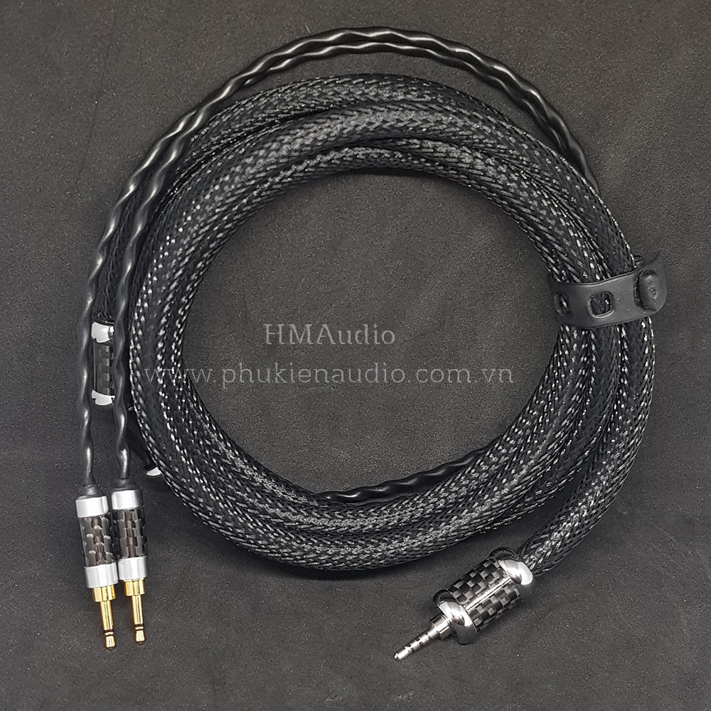 Dây tai nghe đồng OFC bọc chống nhiễu CANARE - Connector Dual mini 2.5mm - Monoprice M1060/M565 - Legacy Hifiman