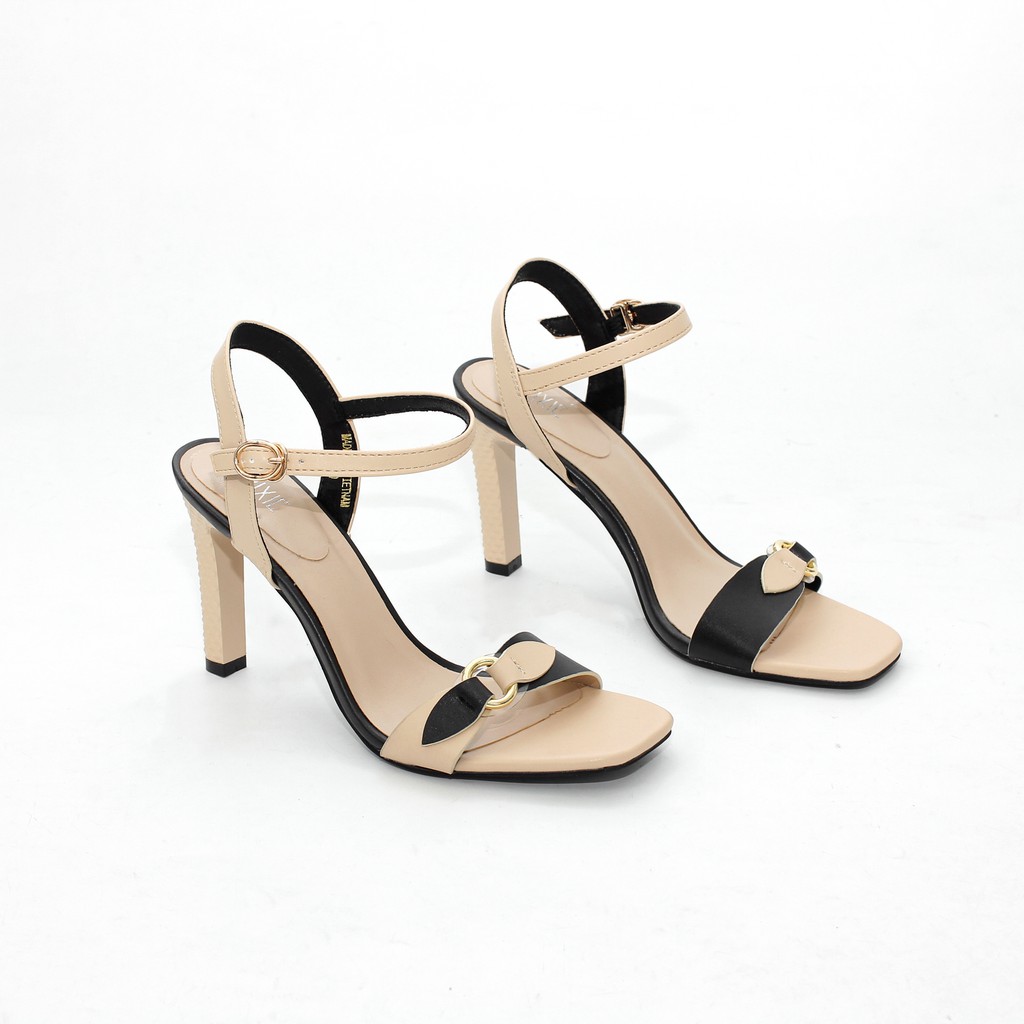 Giày Sandal Cao Gót 9cm Quai Phối Màu Pixie X545