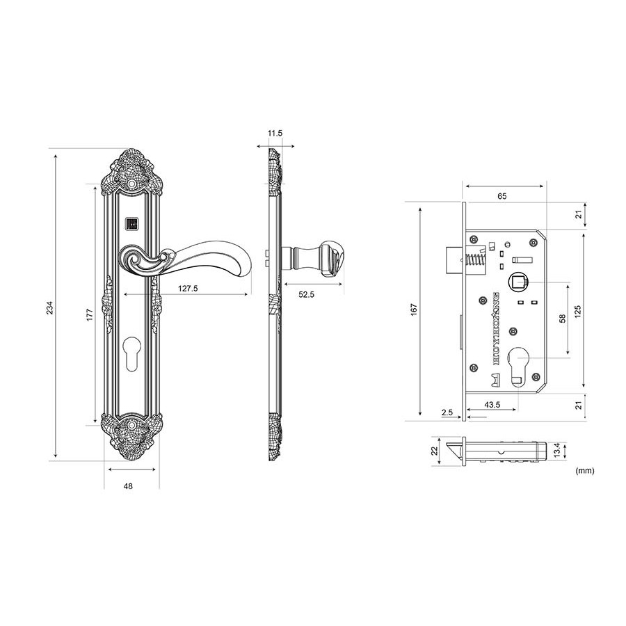 [Mẫu Mới Thân Inox] KHÓA CỬA TAY GẠT BẰNG ĐỒNG HC5829 Lắp Cửa Thông Phòng - Hàng Chính Hãng Bảo Hành Điện Tử