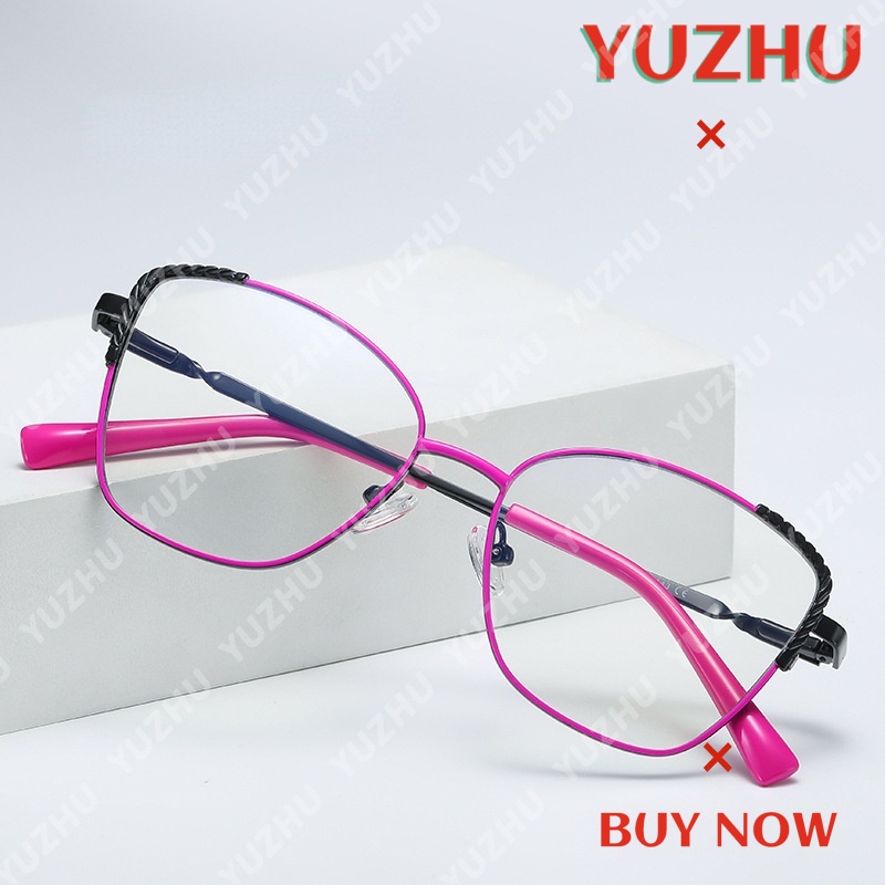 Mắt Kính Gọng Kim Loại Chống Ánh Sáng Xanh Thời Trang Phương Tây