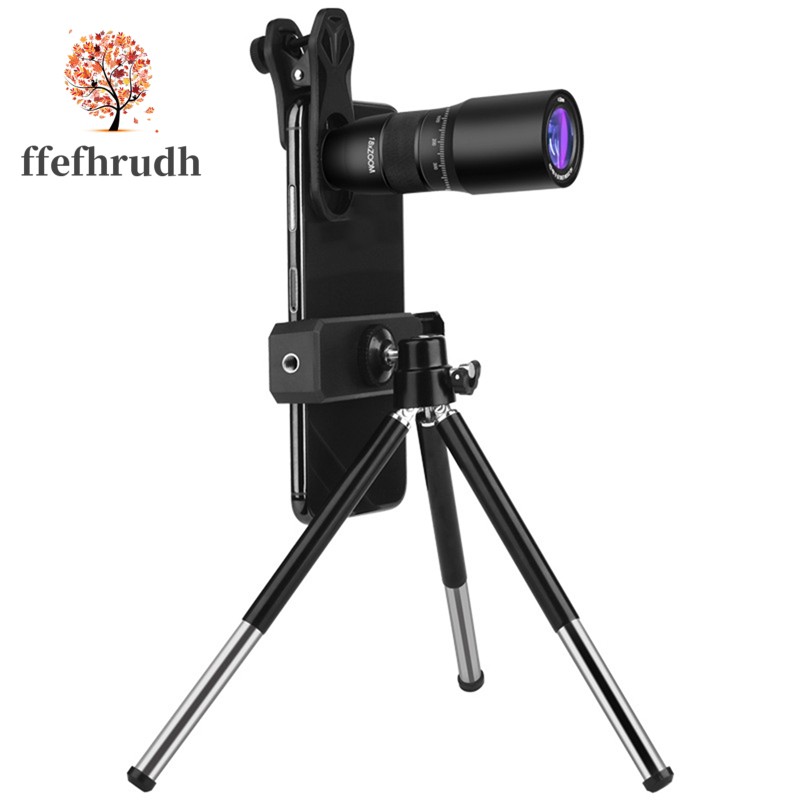 IPHONE SAMSUNG Ống Kính Telephoto 18x Kèm Chân Tripod Cho Điện Thoại