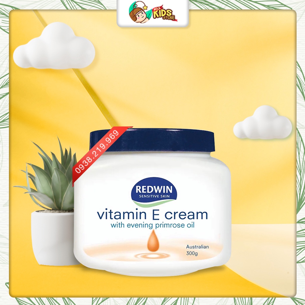 Kem dưỡng thể, Kem dưỡng ẩm Redwin Vitamin E Cream 300g Úc
