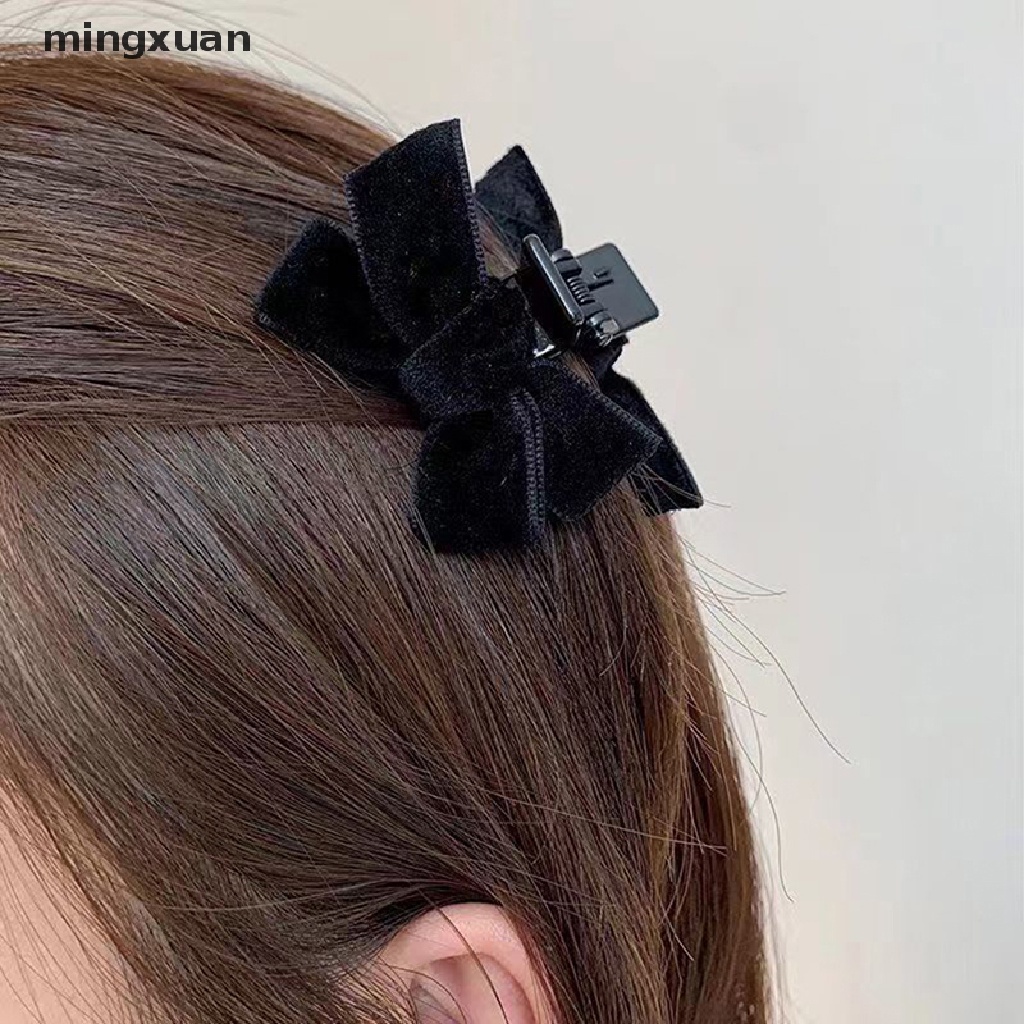 Mingxuan Kẹp Tóc Mái Bên Hông Hình Ngôi Sao Với Nơ Nhung Đen Phong Cách Công Chúa Mùa Hè Cho Nữ VN