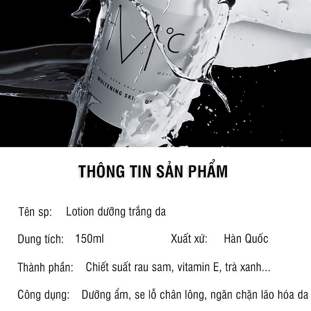 Lotion dưỡng trắng Whitening Skin+Lotion 150ml
