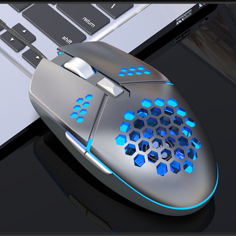 Chuột Chơi Game 2000DPI Họa Tiết Tổ Ong Cho Máy Tính