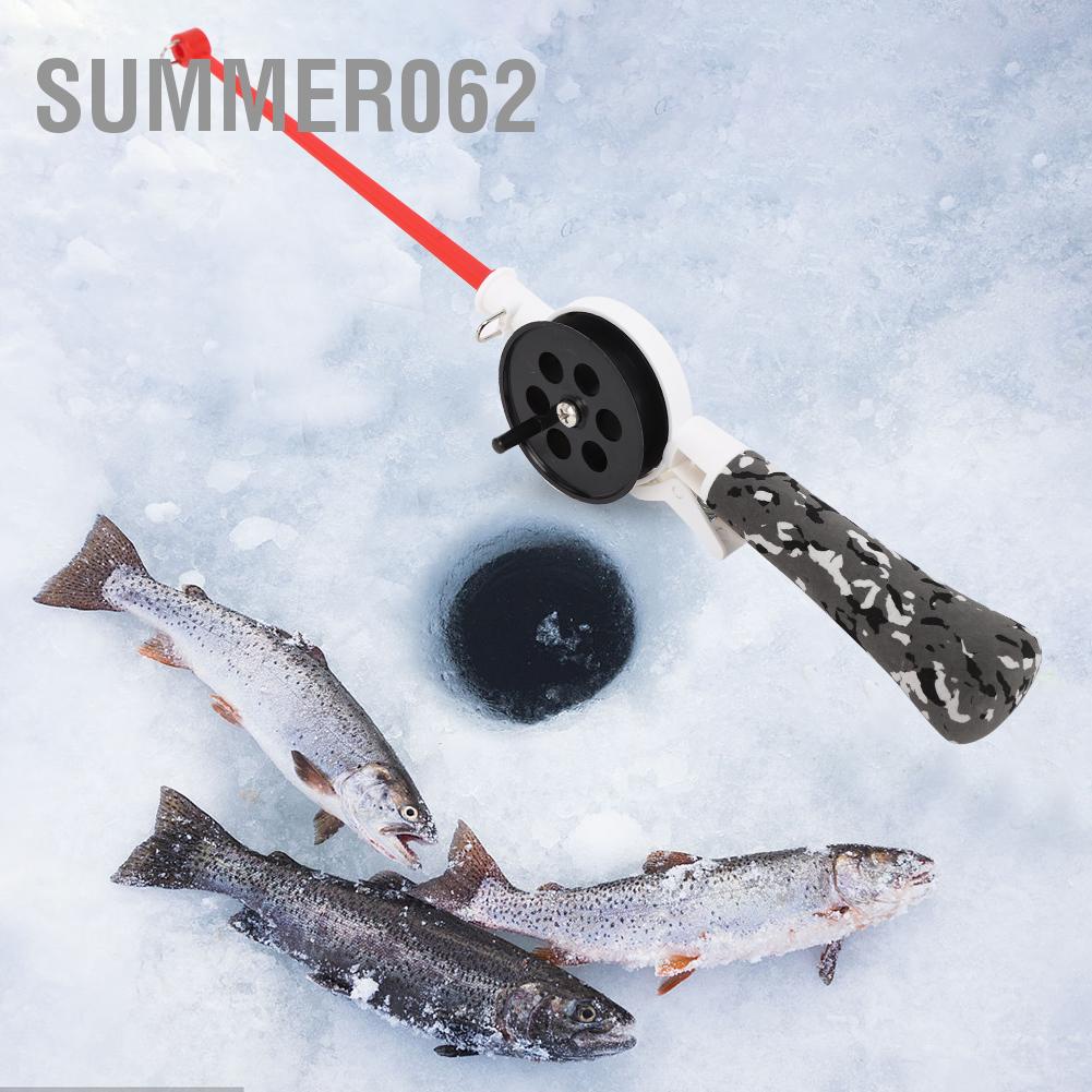Summer062 34cm Durable Portable Integrated Outdoor Children Winter Ice Fishing Rod with Reel Accessories