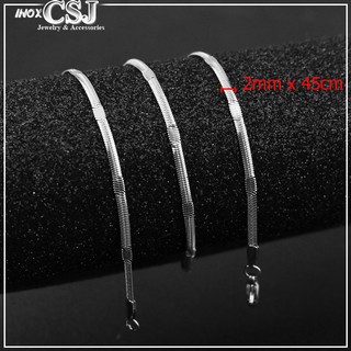 [CSJ]DÂY CHUYỀN NỮ MÌ DẸP INOX 2MM DẬP CÁCH ĐIỆU