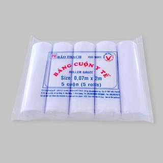 Băng gạc cuộn y tế Bảo Thạch (Gói 5 cuộn)