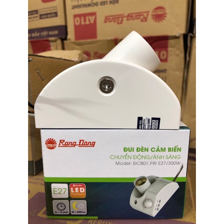 Đui đèn cảm biến chuyển động ánh sáng Rạng Đông 300W - Model: PIR E27/300W