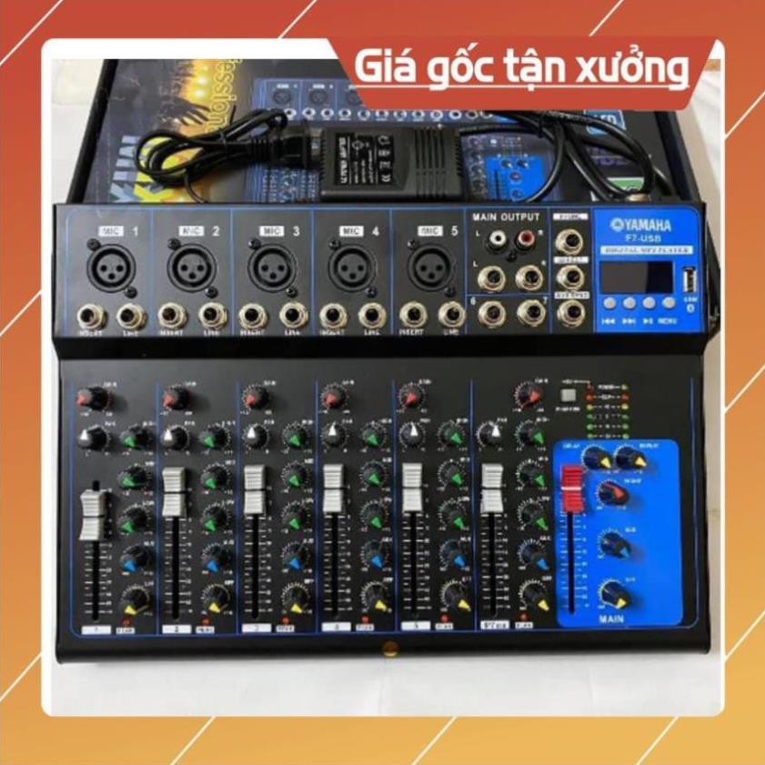 Bàn Mixer F7 Có Bluetooth có màn hình Led Mixer Yamaha F7 Thu Âm Livestream Karaoke giá rẻ