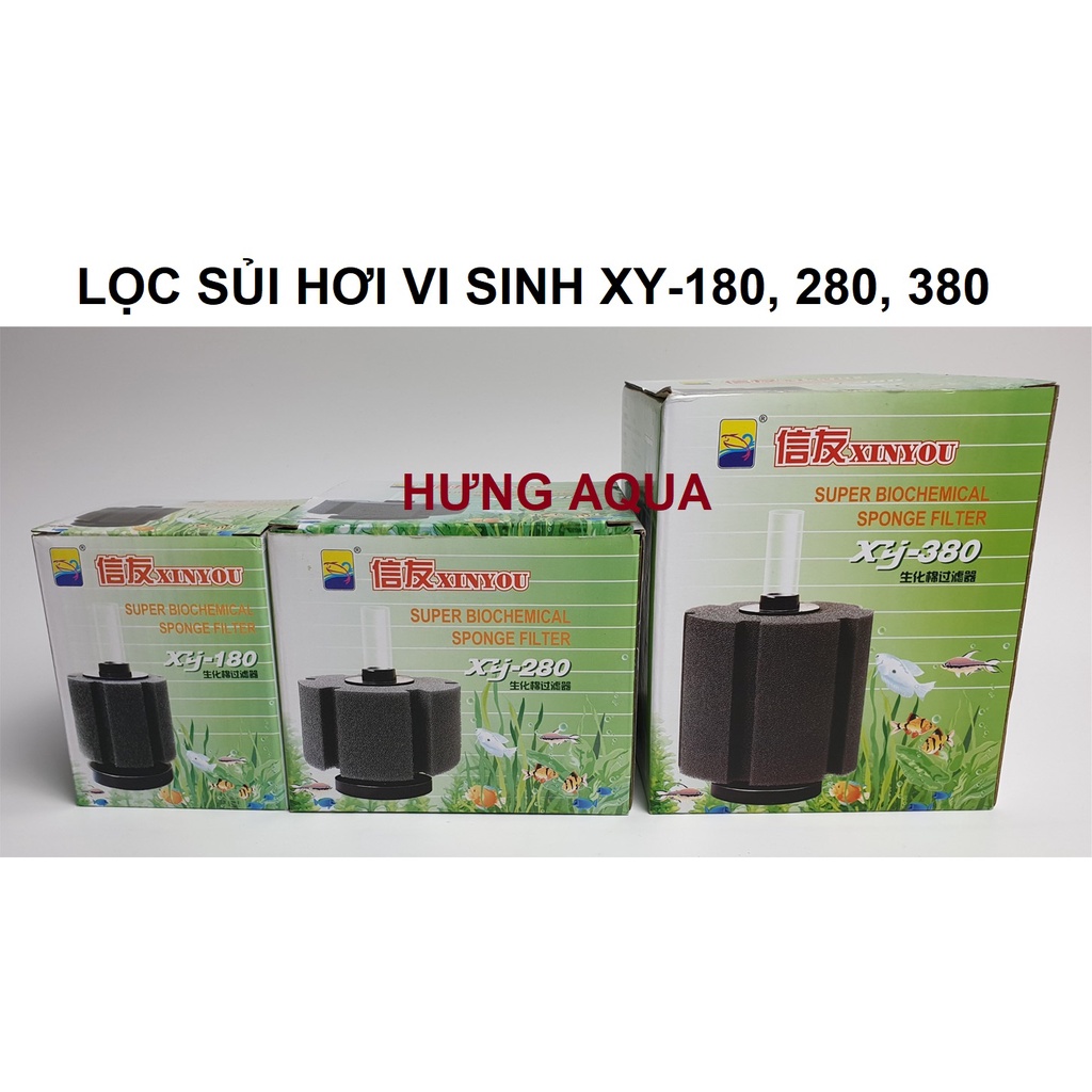 Lọc vi sinh bể cá XY-180, XY 280, XY 380, lọc sủi hơi vi sinh bio cho bể cá