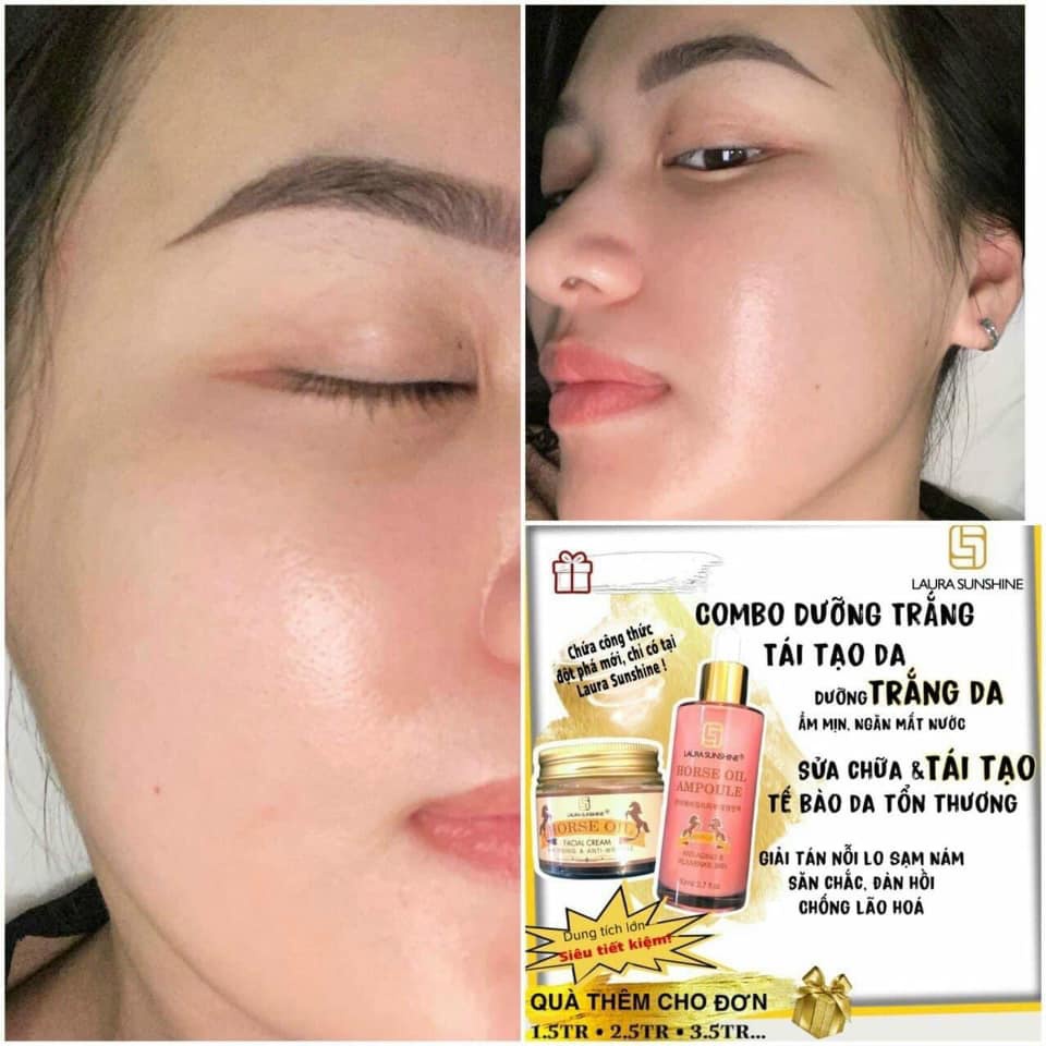 Kem dưỡng tái tạo da Dầu Ngựa HORSE OIL FACIAL CREAM Laura Sunshine  70gr
