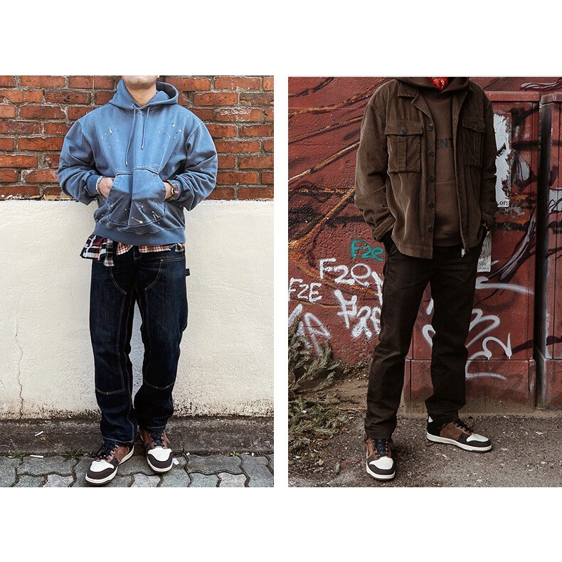 Giày thể thao Maden khâu da lộn cổ thấp dễ phối mùa đông 2021 retro cho nam