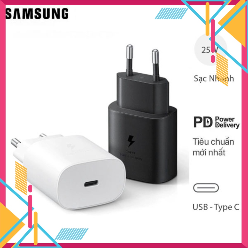 Củ sạc Samsung Note10 - 25W chính hãng, sạc nhanh không nóng máy chuyên dùng - Bảo hành 12 tháng