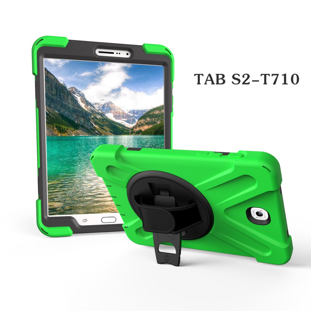 Ốp máy tính bảng chống sốc có giá đỡ xoay 360 độ cho Samsung Galaxy Tab S2 8.0 SM-T710 T713 T715 T719