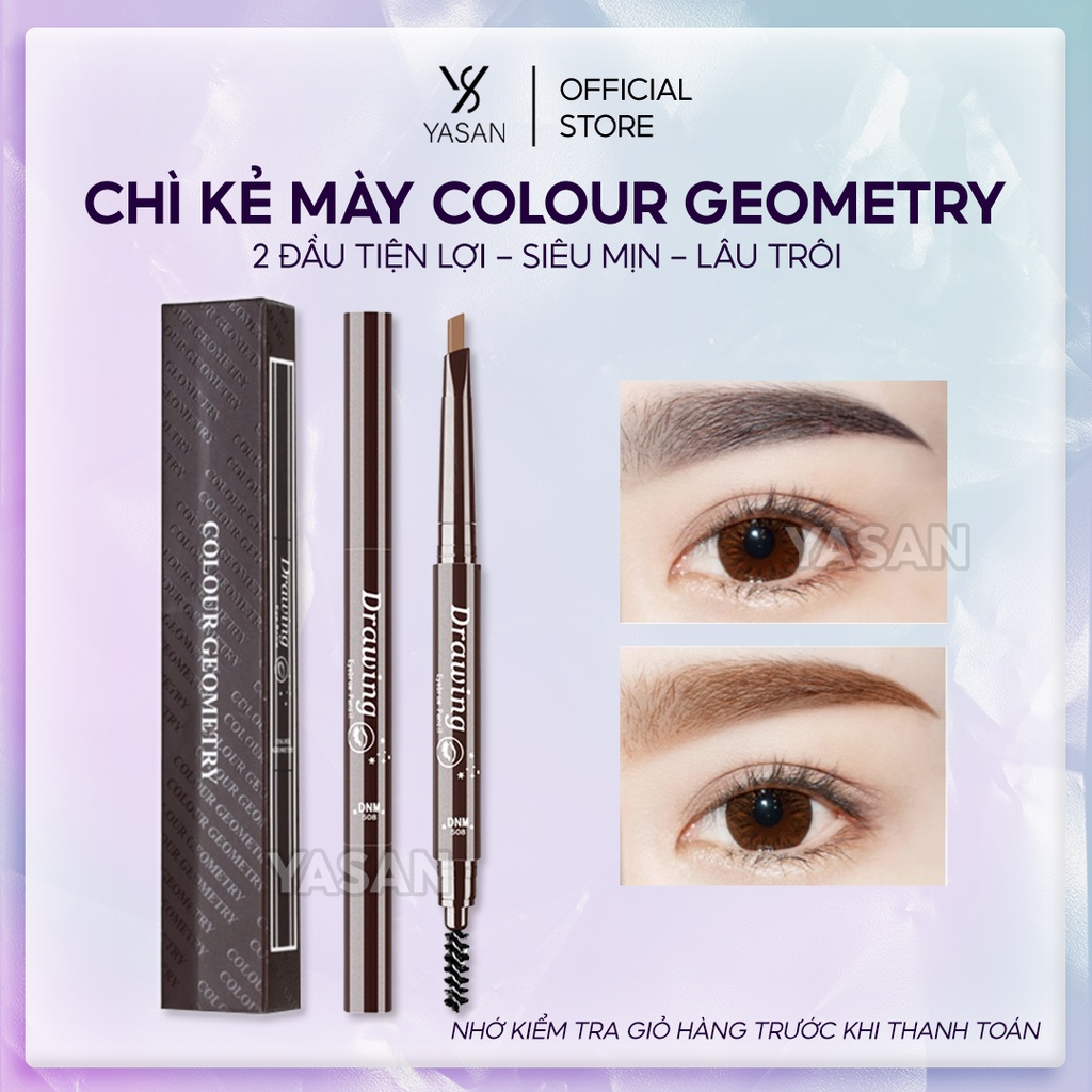 Chì Kẻ Mày Drawing Color Geometry Hai Đầu Chống Nước Hàng Nội Địa Trung Yasan