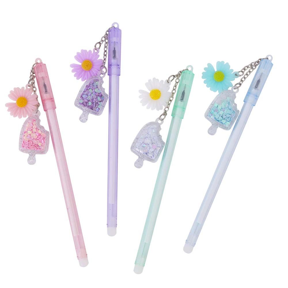 Bút mực gel hình cây kem đính kim sa màu đen dễ thương