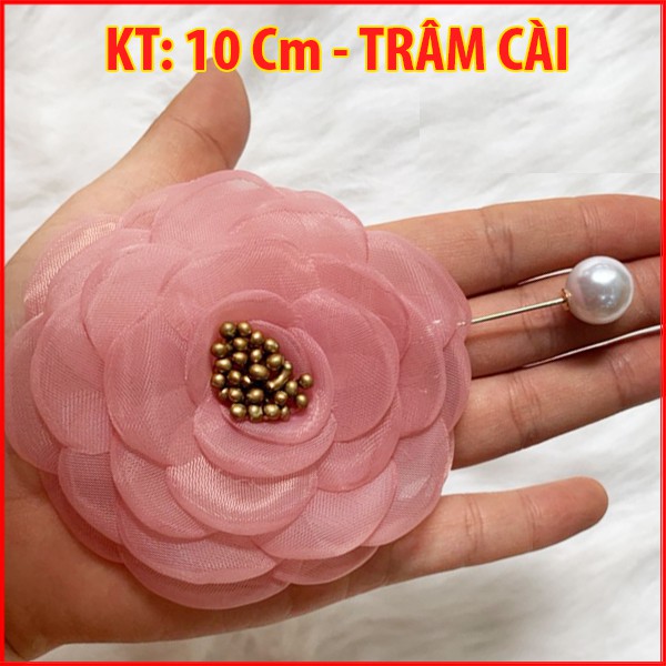 Tag Cài Áo Hoa Voan Có Ghim, Có Trâm Phụ Kiện Trang Trí Váy Đầm 003 006