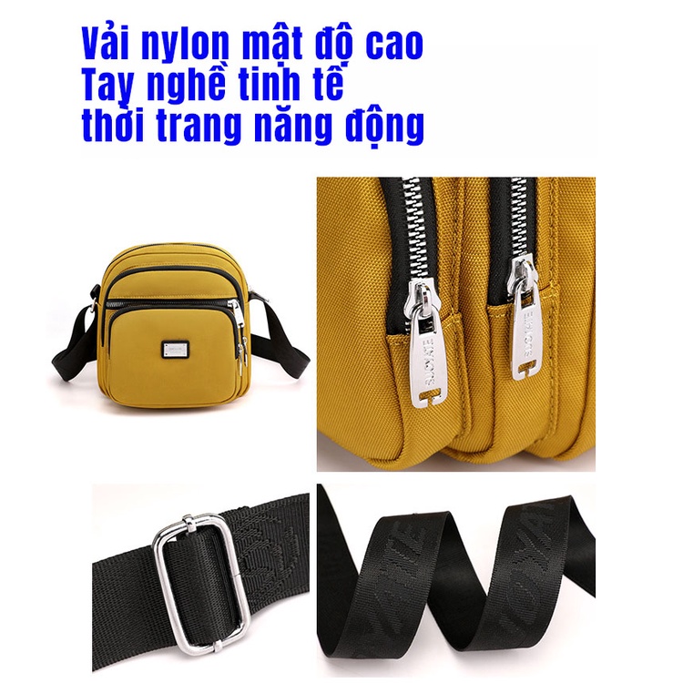 Túi xách vải Oxford nhiều ngăn in màu đa dạng không thấm nước cho nữ