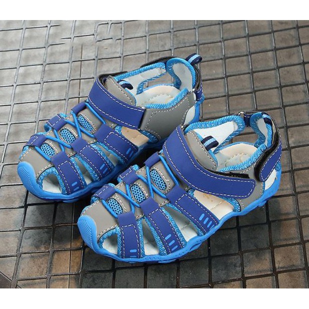 Sandal rọ bé trai màu xanh thể thao mạnh mẽ