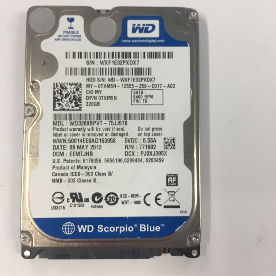 Ổ Cứng Bên Trong 320gb Sata Wd Cho Laptop | BigBuy360 - bigbuy360.vn