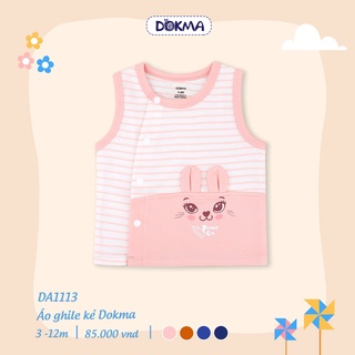 [DOKMA] Áo gile sơ sinh chất cotton Dokma DA1113(3-12M)