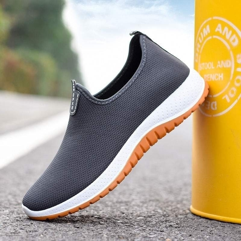 Summer Beef Tendon Bottom Old Beijing Cloth Shoes Men's Anti-Slip Wear Casual Shoes Breathable Driving Shoes Korean Vers