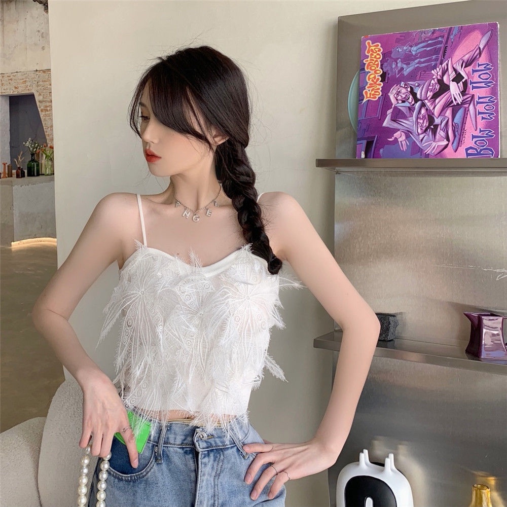 Áo Hai Dây Dáng Ngắn Form Ôm Thời Trang Mùa Hè Cho Nữ