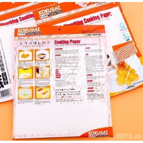 GIẤY THẤM DẦU ĂN NHẬP KHẨU NHẬT BẢN ( HÀNG LOẠI 1 ) - 20 TỜ