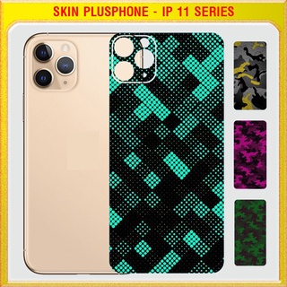 Dán skin mặt sau cho iphone 11, 11 pro, 11 pro max màu matrix camo