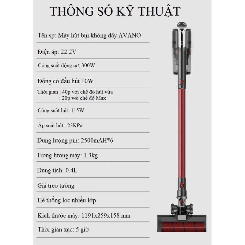 Máy hút bụi không dây có tia cực tím để khử khuẩn ( dòng cao cấp )