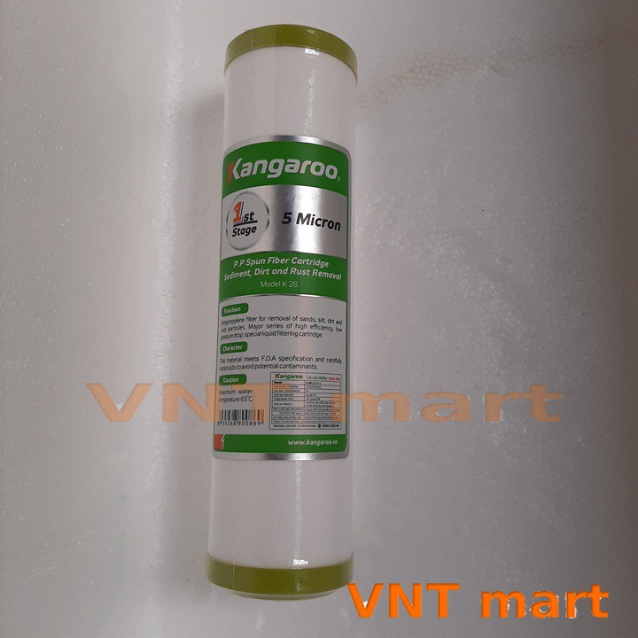 Lõi lọc nước Kangaroo – Lõi số 1 - Phụ kiện máy lọc nước Kangaroo – VNT Mart