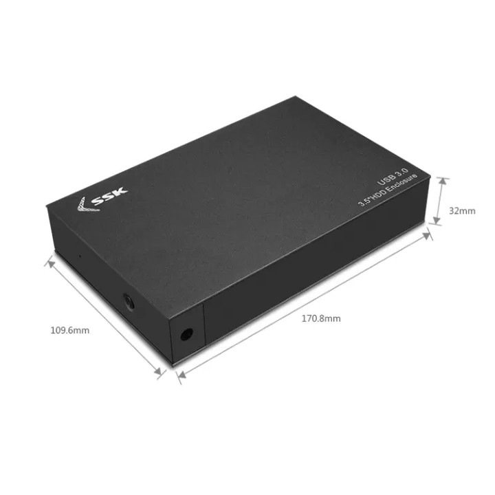 [Mã 155ELSALE giảm 7% đơn 300K] HDD BOX 3.5'' SSK HE-G3000 CHUẨN USB 3.0