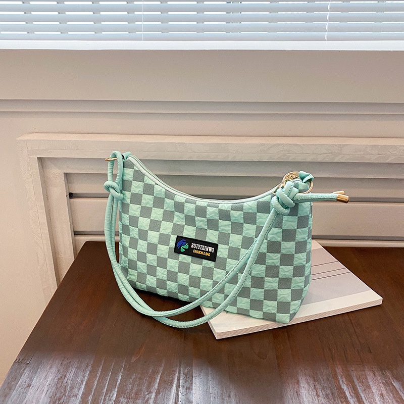 Túi Xách Đeo Vai Họa Tiết Sọc Caro Thời Trang Cá Tính