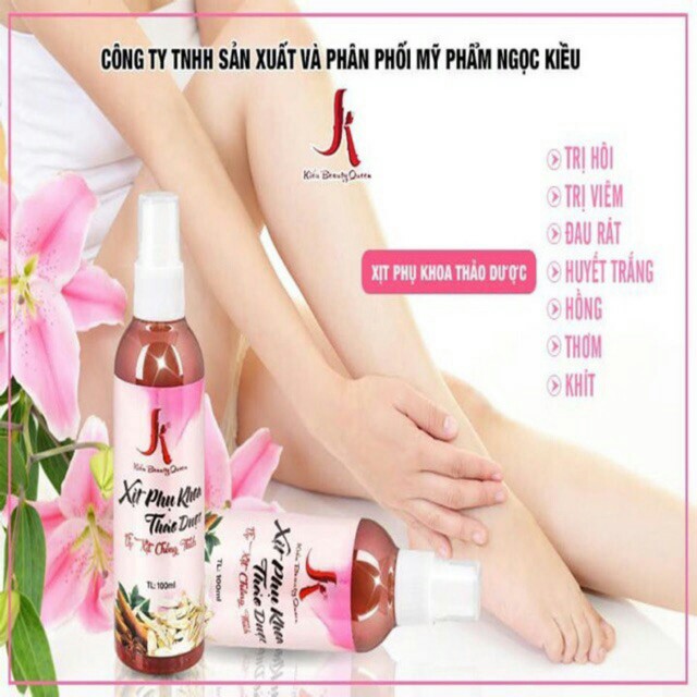 Xịt Phụ Khoa Se Khít Vùng Kín , Huyết Trắng , Kháng Viêm Chai 100ml Chính Hãng