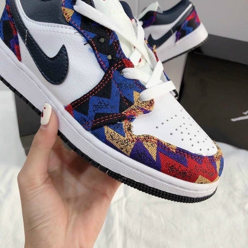 Giày Sneaker ⚡JD1 Thổ Cẩm ⚡Cổ Thấp Thời Trang Cao Cấp Hottrend 2022