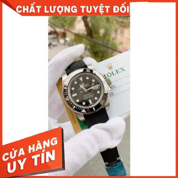 Đồng hồ Nam Rolex cơ tự động size 40mm Dây silicon cao cấp