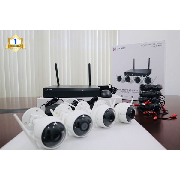 Bộ Kit Camera IP EZVIZ CS-C3WN 2MP 4 Camera, đầu ghi CS-X5S-8W  8 kênh/ CS-X5S-4W  4 kênh - Kèm HDD WD | WebRaoVat - webraovat.net.vn