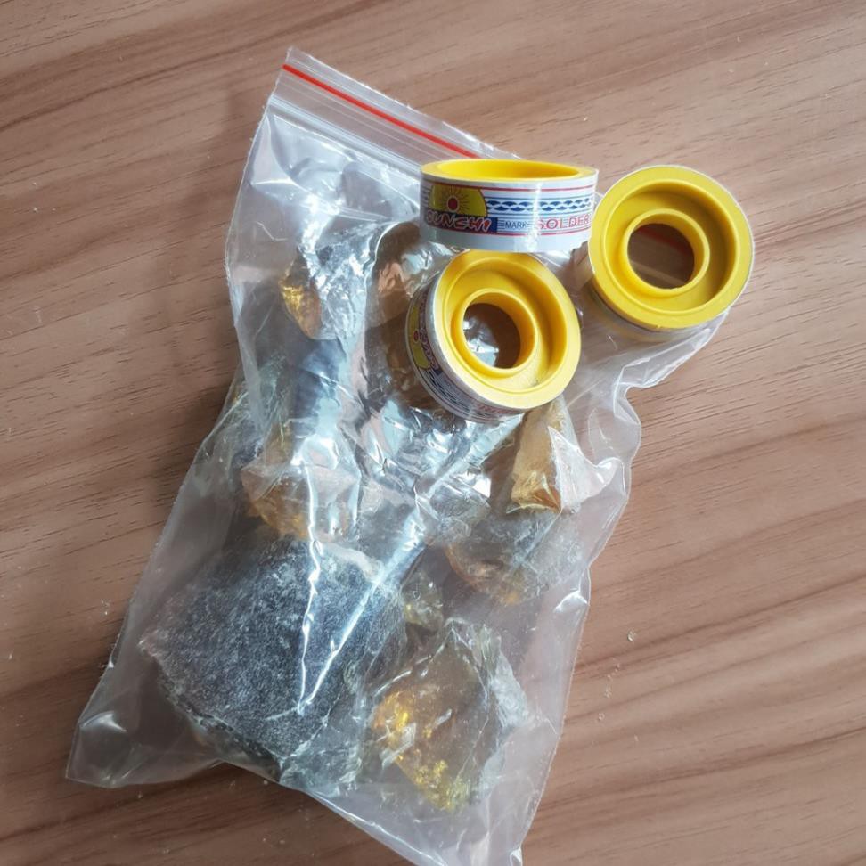 Combo 200g nhựa thông + 03 cuộn thiếc