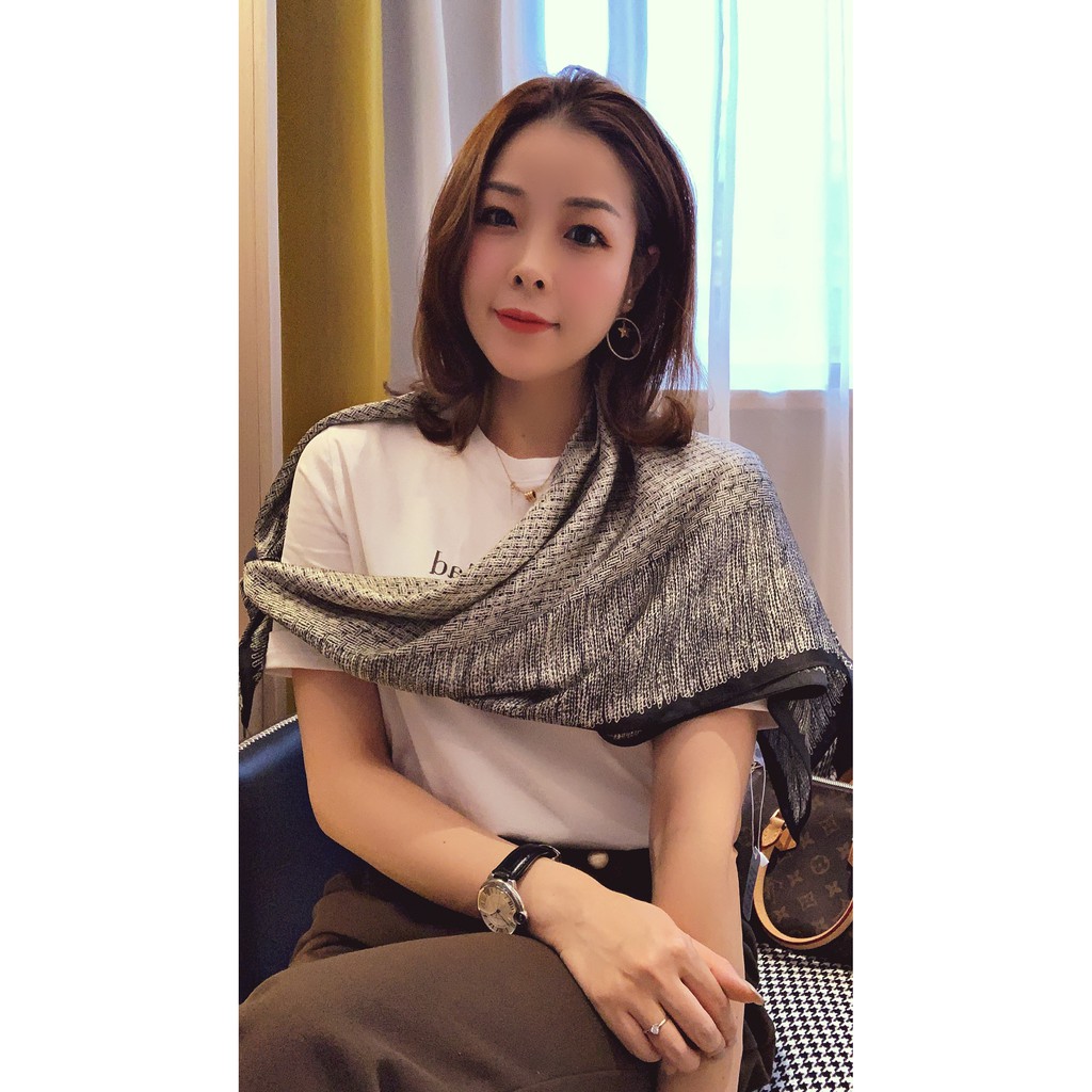 ✨ Cổ phiếu sẵn sàng✨Khăn Choàng Vuông 90x90cm In Hình Mona Lisa Thời Trang Cho Nữ WJ1006-41