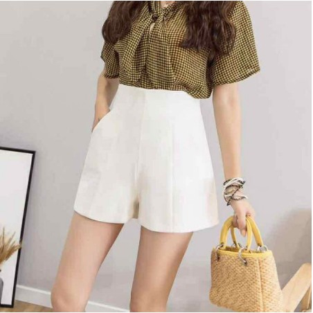 Quần Short Nữ 💖FREESHIP💖 Quần Cộc Cạp Cao Ống Đứng Không Nhăn Nhàu